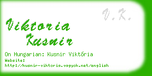 viktoria kusnir business card